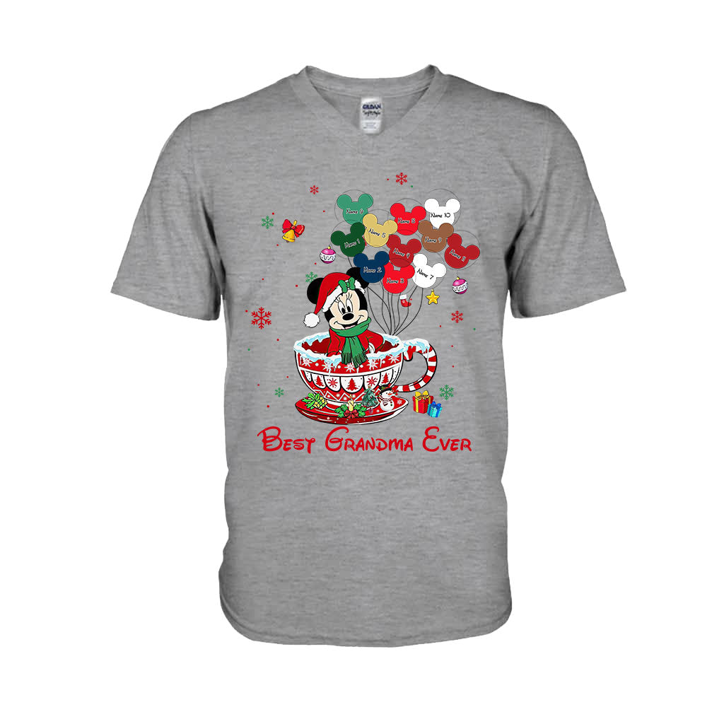 Personalized Christmas T-shirt & Hoodie for Grandma - Best Grandma Ever Gift