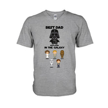 Load image into Gallery viewer, Personalized Best Dad In The Galaxy T-Shirt &amp; Hoodie Gift for Father's Day
