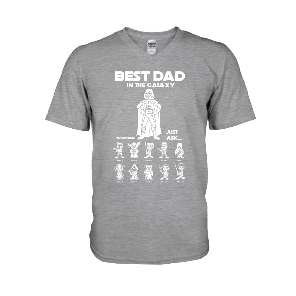 Personalized Best Dad In The Galaxy T-shirt & Hoodie Gift