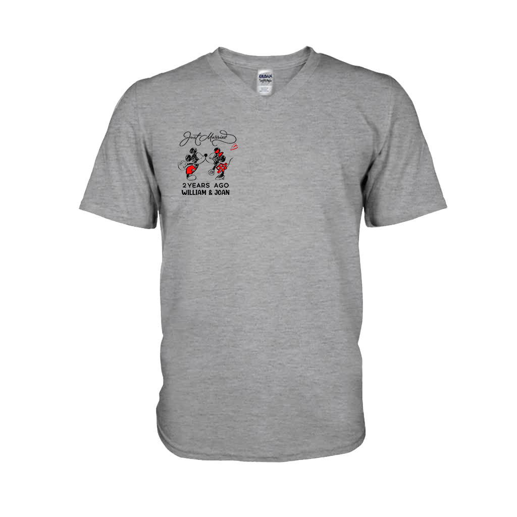 Personalized Just Married Couple T-Shirt & Hoodie Gift