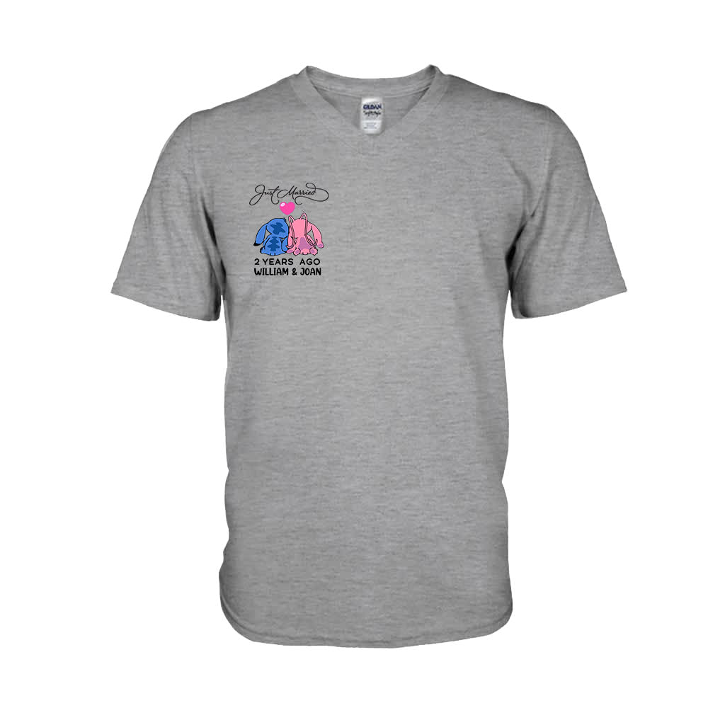 Personalized Just Married Couple T-Shirt & Hoodie Gift Idea
