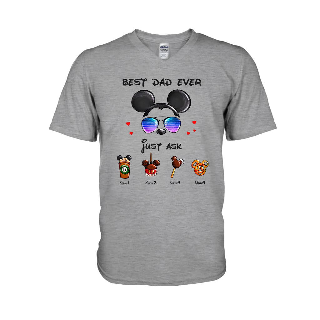Personalized Best Dad Ever Mouse T-shirt and Hoodie Gift for Father's Day