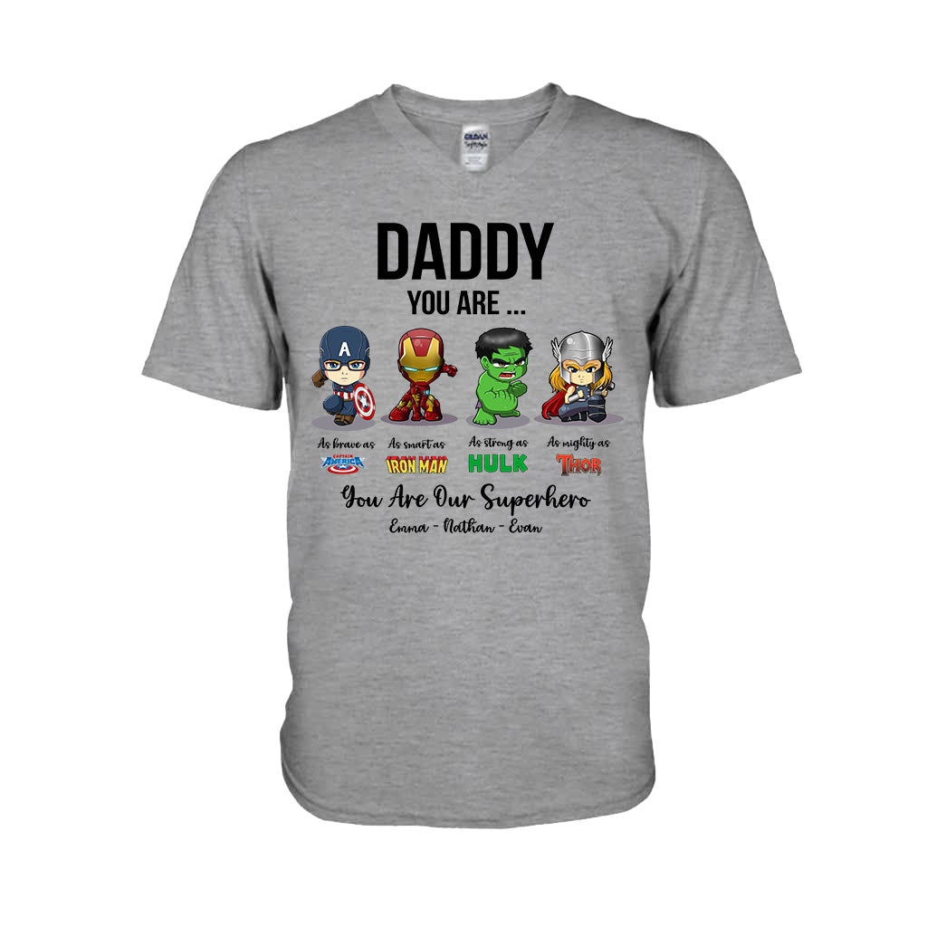 Personalized Father's Day T-shirt Hoodie Superhero Gift