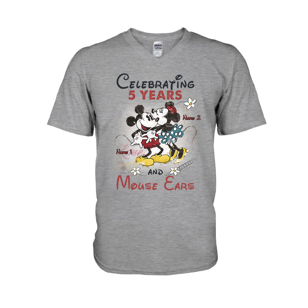 Personalized Couple Mouse T-shirt and Hoodie for Anniversary Gift