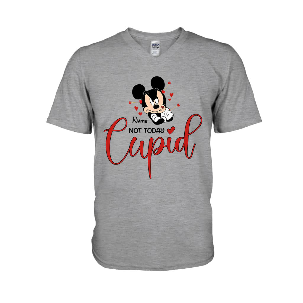 Personalized 'Not Today Cupid' T-shirt & Hoodie for Her - Custom Name Gift