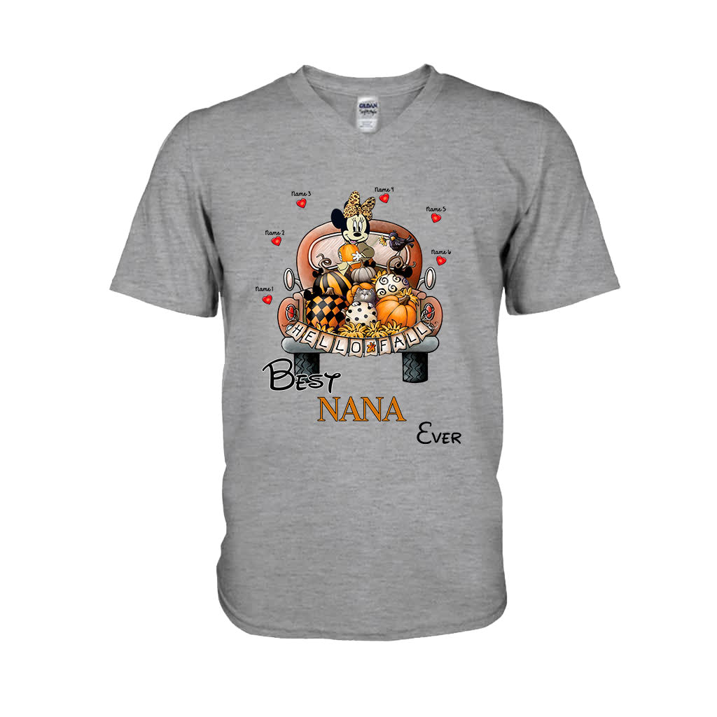Personalized Hello Fall T-shirt & Hoodie with Custom Names for Family