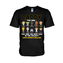 Load image into Gallery viewer, Personalized Father's Day T-shirt with Star Wars Design Gift for Dad
