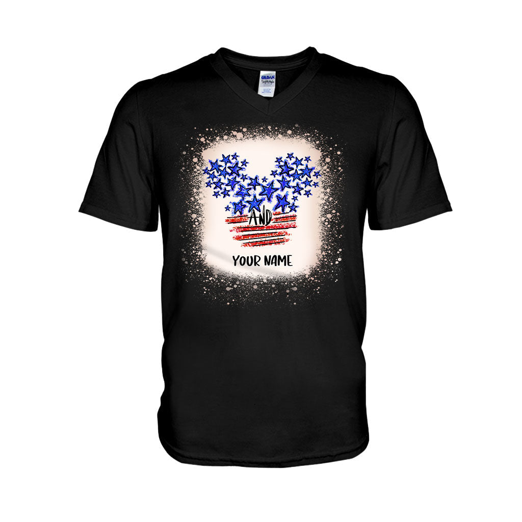 Personalized Stars And Stripes Mouse Ears T-Shirt & Hoodie for Independence Day