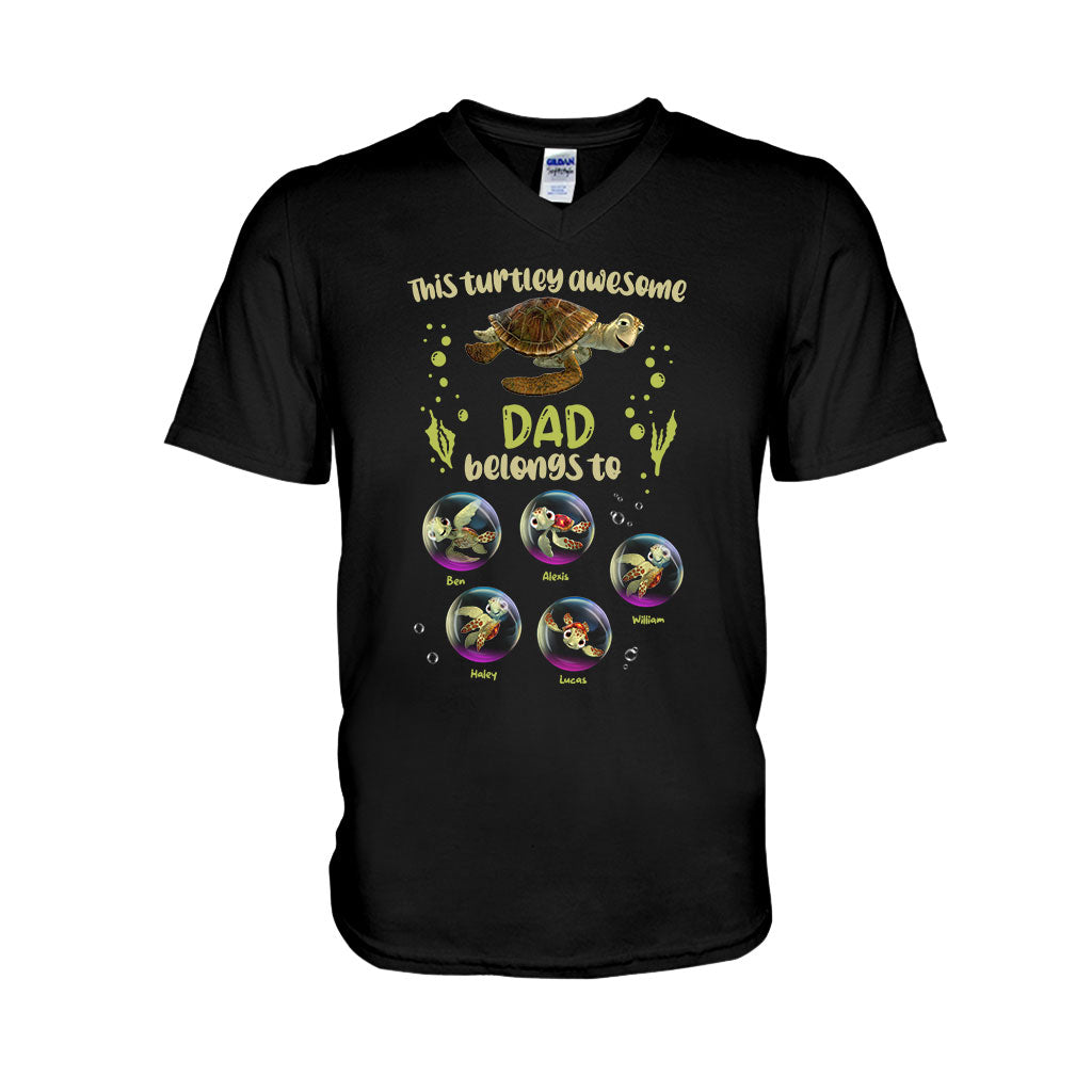 Personalized Turtley Awesome Dad T-shirt & Hoodie Gift