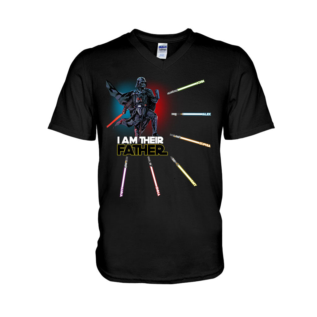 Personalized I Am Their Father T-shirt & Hoodie Custom Names Gift for Dad