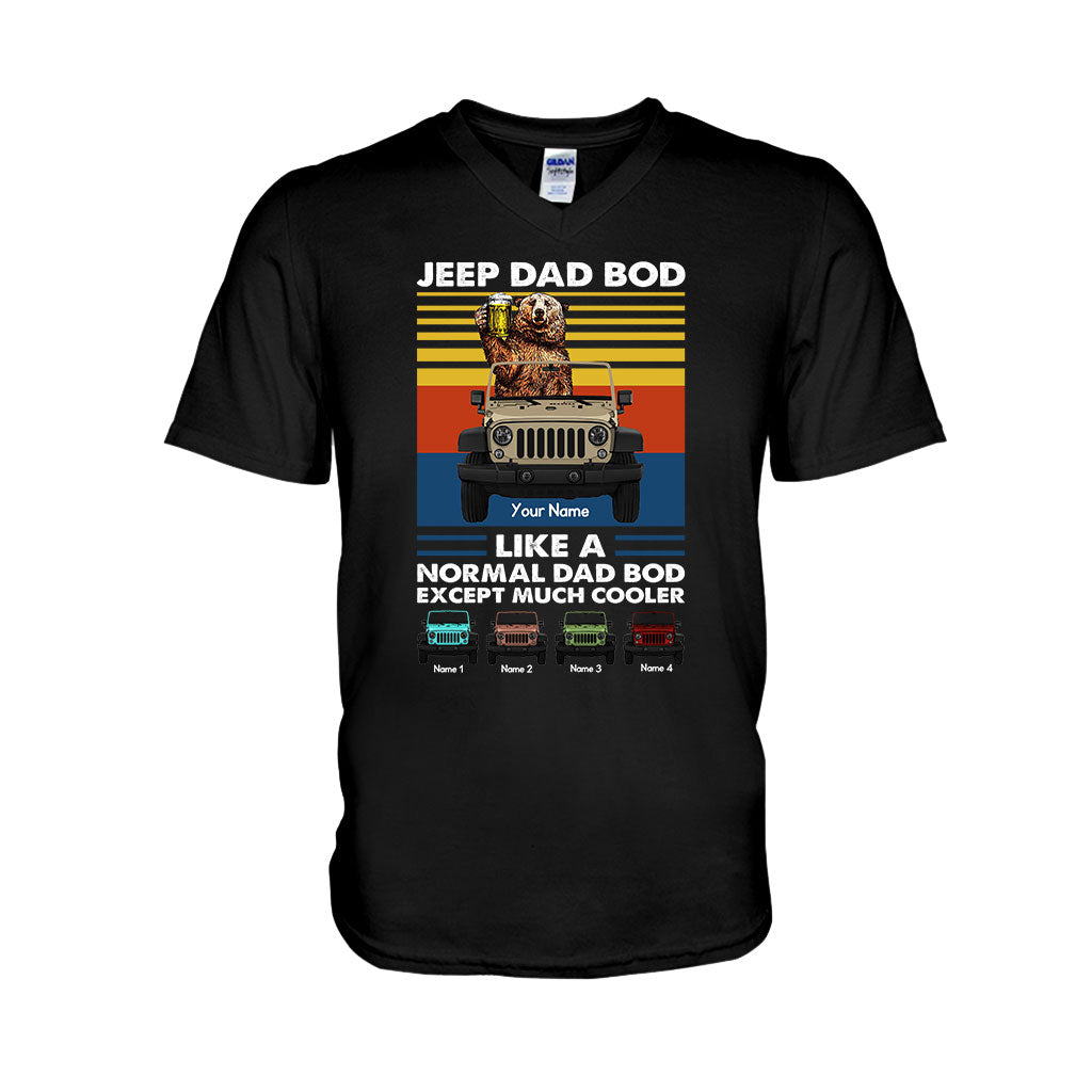 Personalized Jeep Dad Bod T-shirt & Hoodie Custom Name Gift