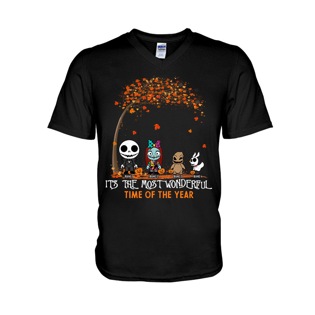 Personalized Halloween T-shirt & Hoodie with Custom Names for Family