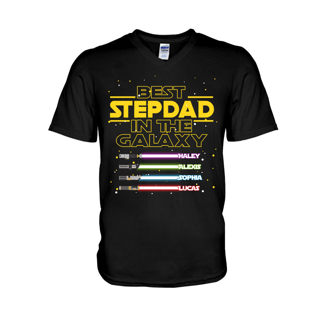 Personalized Best Stepdad In The Galaxy T-shirt & Hoodie Gift