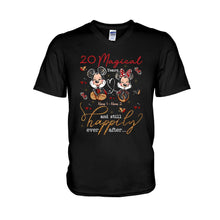 Load image into Gallery viewer, Personalized Couple T-shirt and Hoodie with Names for Anniversary Gift
