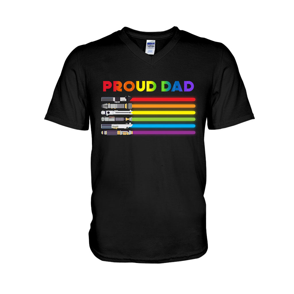 Personalized Proud Dad LGBT Support T-shirt & Hoodie Gift