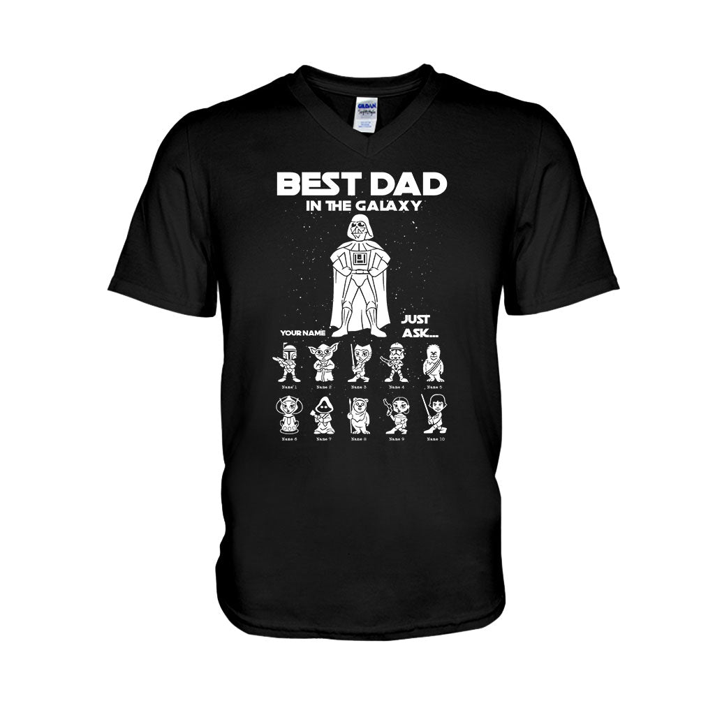 Personalized Best Dad In The Galaxy T-shirt & Hoodie Gift
