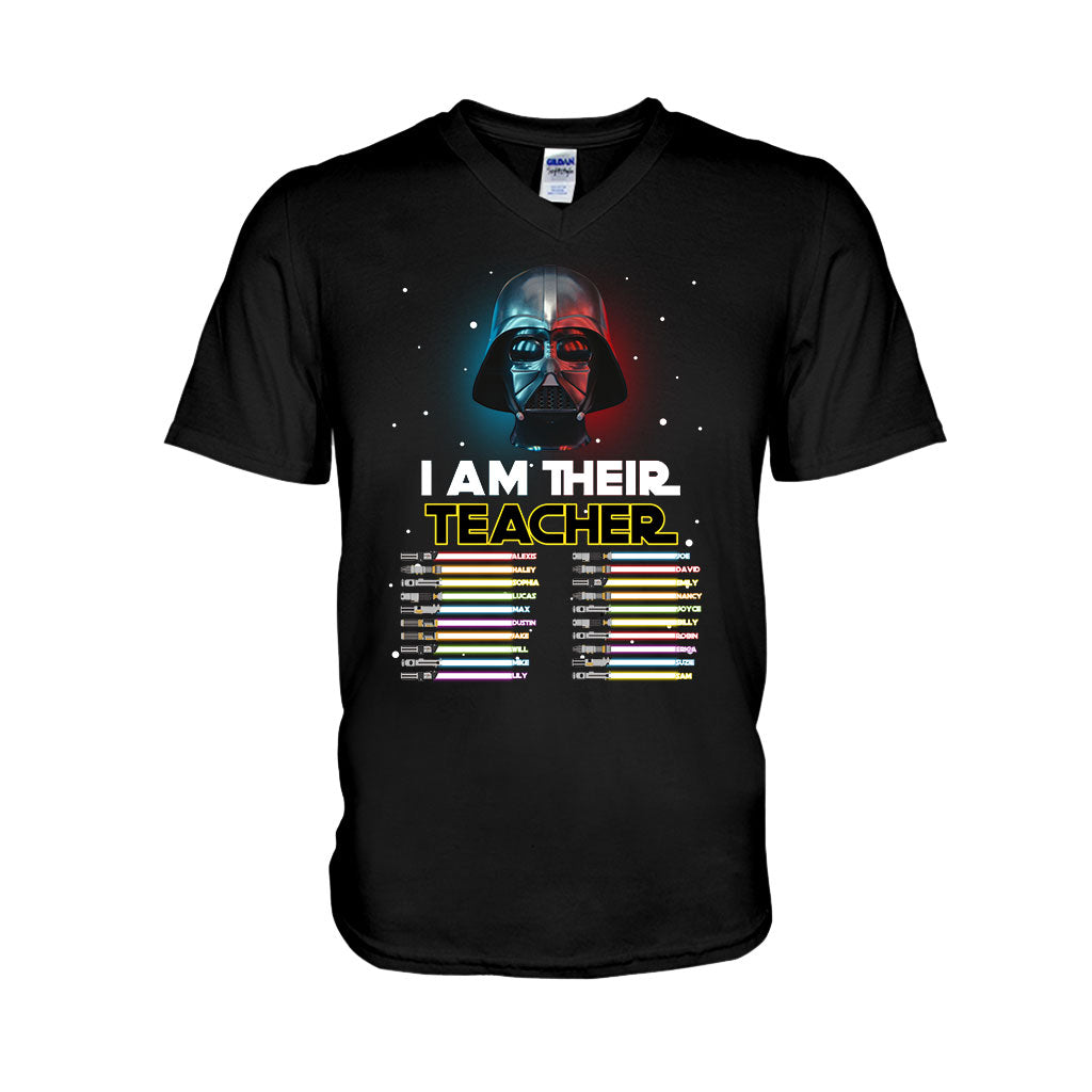 Personalized Teacher T-Shirt Custom Names Star Wars Gift