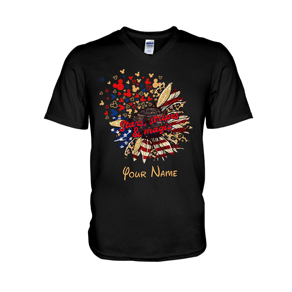 Personalized Independence Day T-Shirt & Hoodie with American Flag Design