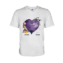 Load image into Gallery viewer, Personalized Couple T-Shirt &amp; Hoodie Custom Names Gift
