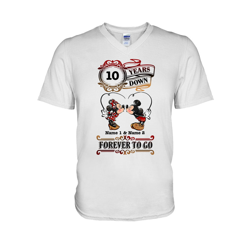 Personalized Couple T-shirt and Hoodie Custom Names Forever to Go Gift