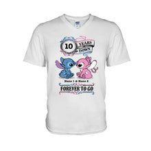 Load image into Gallery viewer, Personalized Couple T-shirt and Hoodie Custom Names Forever To Go Gift
