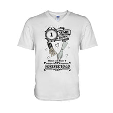Load image into Gallery viewer, Personalized Couple T-shirt Hoodie Forever To Go Custom Name Gift
