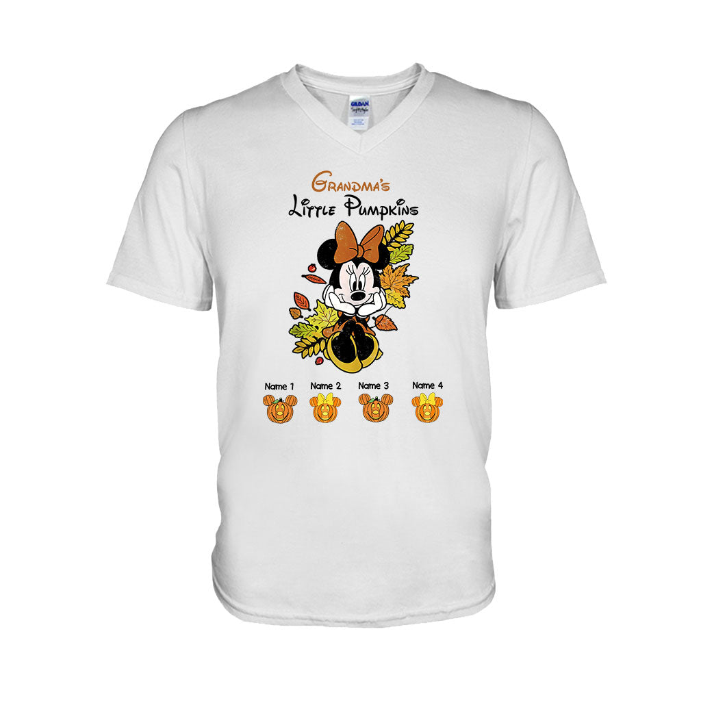 Personalized Grandma T-Shirt & Hoodie with Little Pumpkins Design