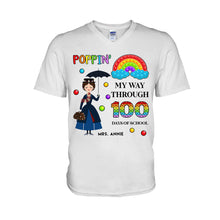 Load image into Gallery viewer, Personalized Teacher T-Shirt 100 Days of School Gift
