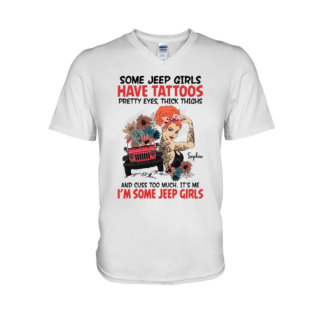 Personalized Jeep Girls T-Shirt Custom Name Gift for Her