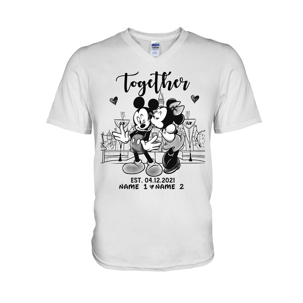 Personalized Couple Mouse T-shirt & Hoodie Gift for Anniversary