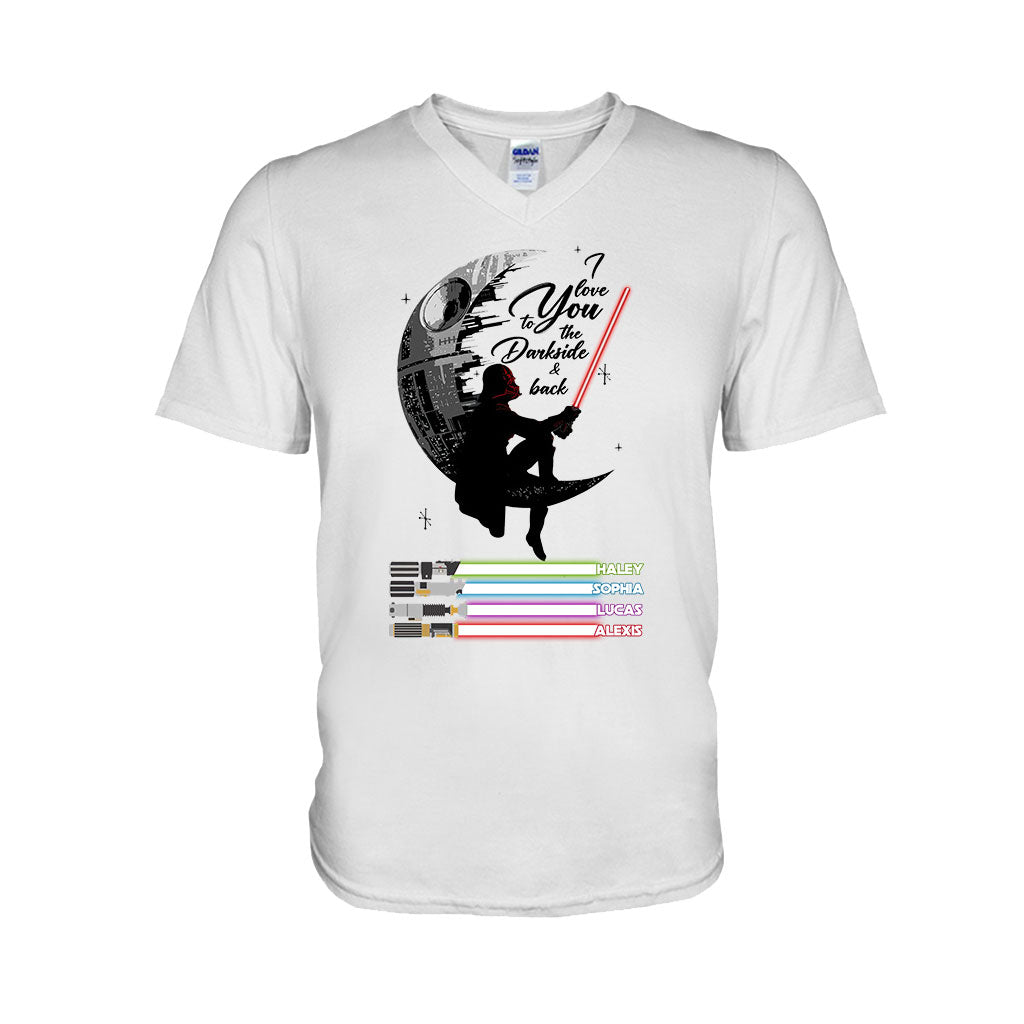 Personalized Father's Day T-shirt & Hoodie I Love You to the Darkside Gift