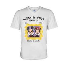 Load image into Gallery viewer, Personalized Couple T-shirt and Hoodie with Cute Design for Anniversary

