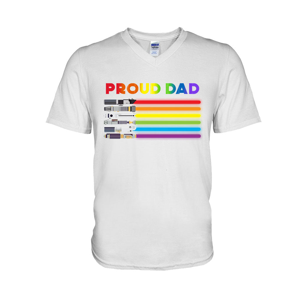 Personalized Proud Dad LGBT Support T-shirt & Hoodie Gift