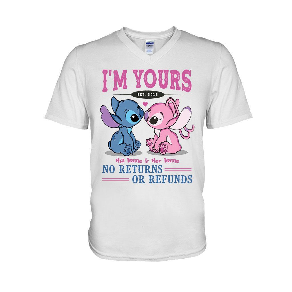 Personalized I'm Yours T-shirt & Hoodie with Custom Names for Couple Gift