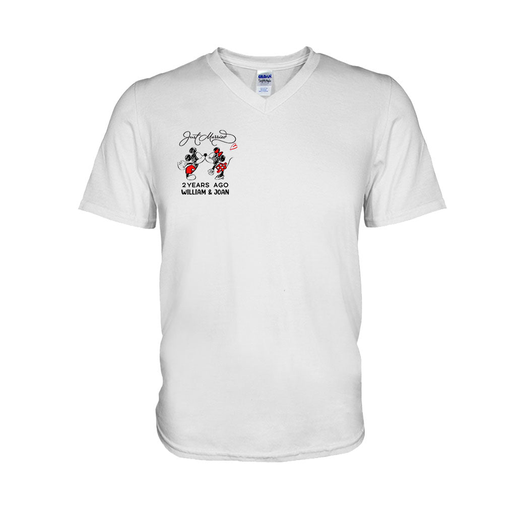 Personalized Just Married Couple T-Shirt & Hoodie Gift