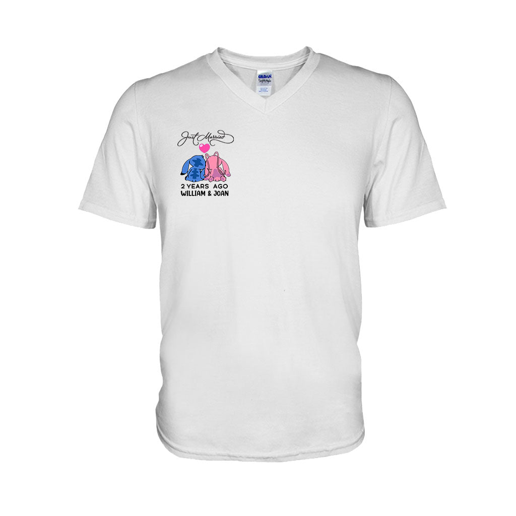Personalized Just Married Couple T-Shirt & Hoodie Gift Idea