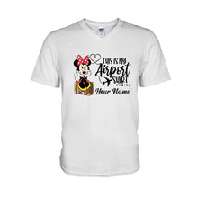 Load image into Gallery viewer, Personalized Mouse Airport Shirt Custom Name T-shirt Hoodie Gift for Travelers
