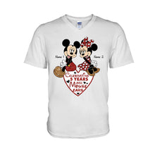 Load image into Gallery viewer, Personalized Couple Mouse T-shirt &amp; Hoodie Gift for Anniversary
