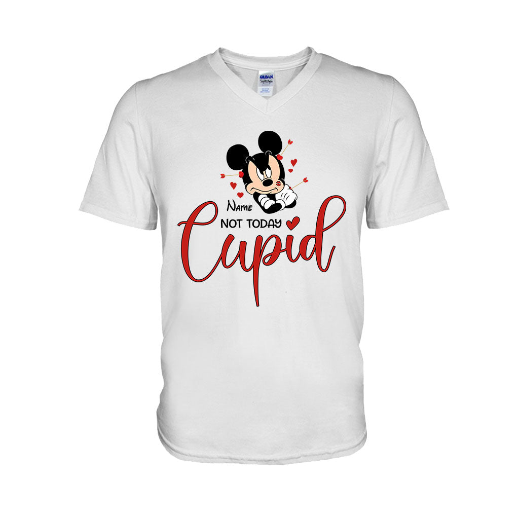 Personalized 'Not Today Cupid' T-shirt & Hoodie for Her - Custom Name Gift