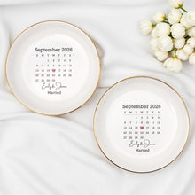 Load image into Gallery viewer, Personalized Heart Jewelry Dish Custom Name Newlywed Gift
