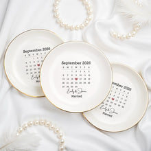 Load image into Gallery viewer, Personalized Heart Jewelry Dish Custom Name Newlywed Gift
