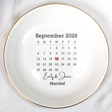 Load image into Gallery viewer, Personalized Heart Jewelry Dish Custom Name Newlywed Gift
