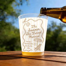 Load image into Gallery viewer, Personalized Frosted Cups Custom Beach Chair Design Bridal Party Gift
