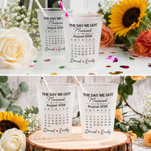 Load image into Gallery viewer, Personalized Frosted Cups Custom Heart Design Wedding Gift
