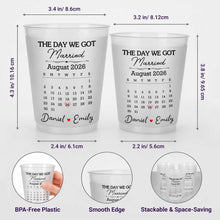 Load image into Gallery viewer, Personalized Frosted Cups Custom Heart Design Wedding Gift
