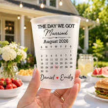 Load image into Gallery viewer, Personalized Frosted Cups Custom Heart Design Wedding Gift
