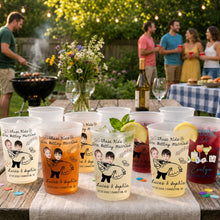 Load image into Gallery viewer, Personalized Frosted Wedding Cups Custom Name Gift for Couples
