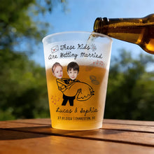 Load image into Gallery viewer, Personalized Frosted Wedding Cups Custom Name Gift for Couples
