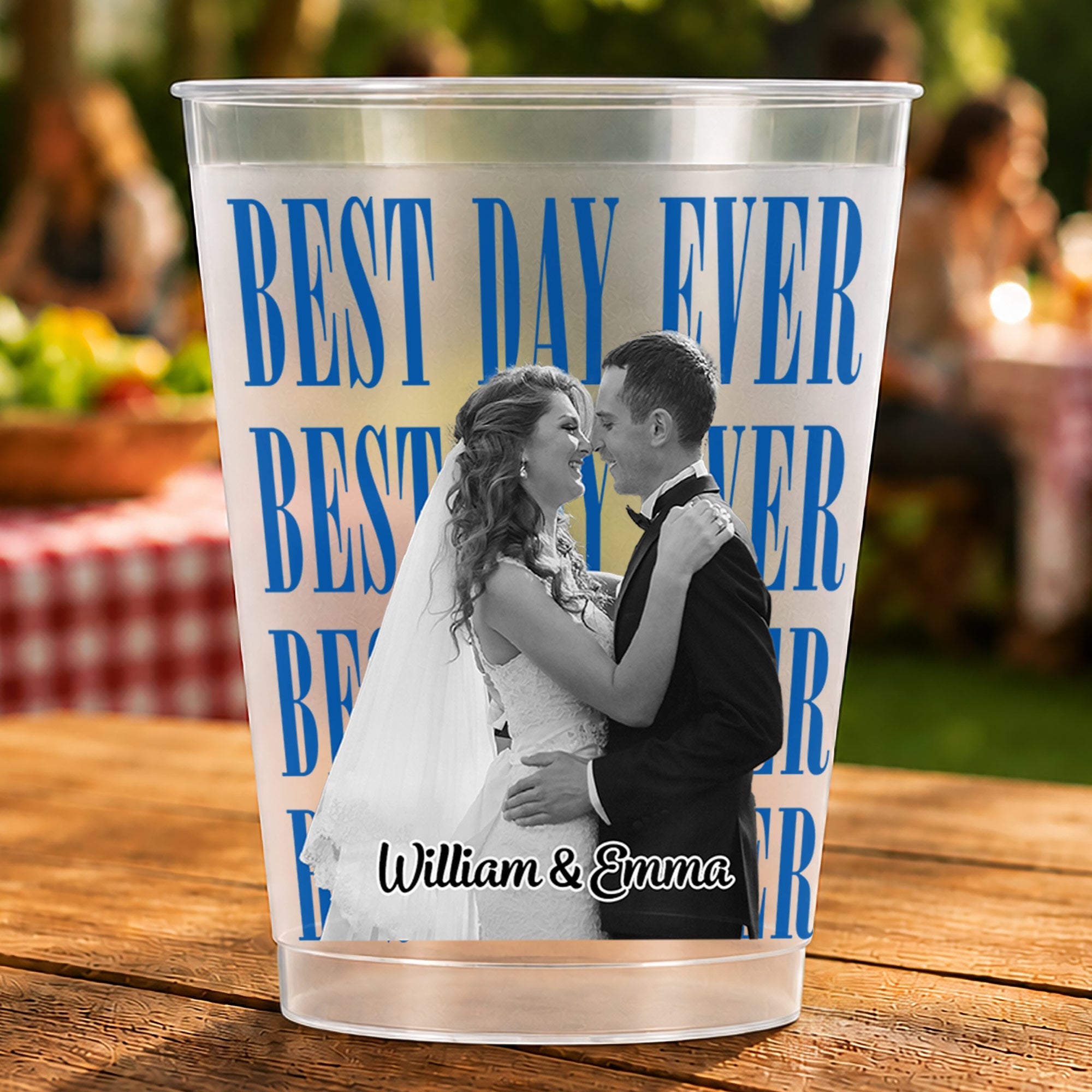 Personalized Frosted Cups Custom Name Wedding Party Gift