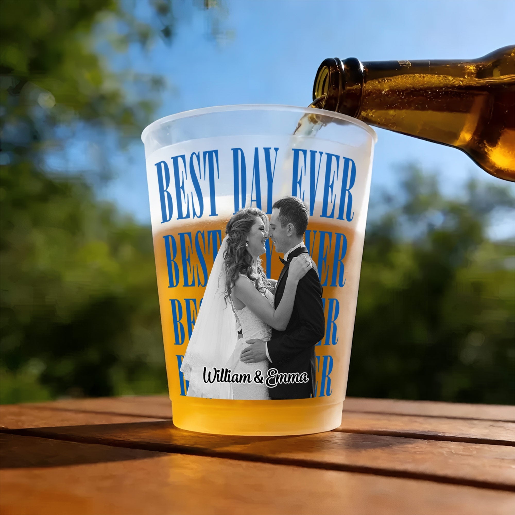 Personalized Frosted Cups Custom Name Wedding Party Gift